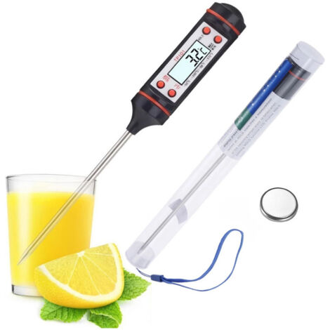 Thermomètre de cuisine stylo électronique à sonde et affichage numérique pour liquides, barbecue et huiles de cuisson-AquaForge