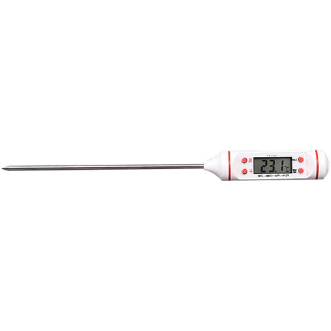 Thermomètre de Cuisson Électronique pour Aliments, Gril et Liquides - TP101 Blanc