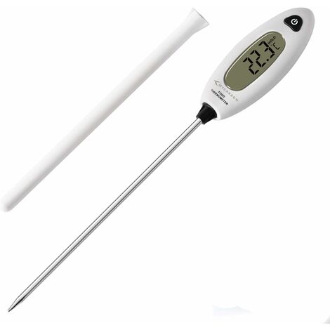 Thermomètre de Cuisson Longue Sonde de Température Thermomètre Cuisine Digital Lecture Instantanée 5 Secondes LCD Large Ecran Thermomètre à Viande, Barbecue, Pâtisserie, eau de bain