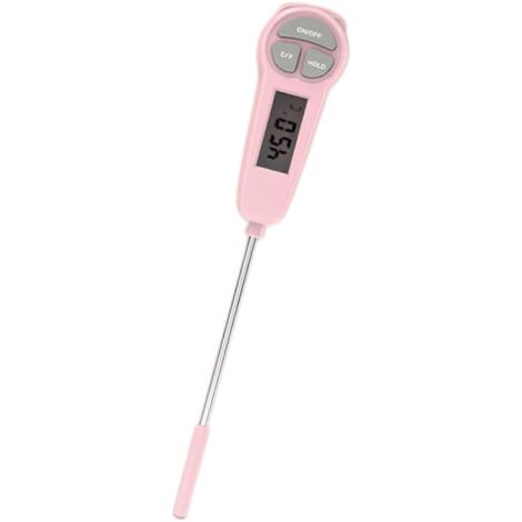 Thermomètre de cuisson numérique, thermomètre alimentaire à sonde en acier inoxydable, thermomètre pour la cuisson et le grillage d'huiles et de liquides.-AquaForge