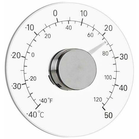 Thermomètre de De Fenêtre pour Extérieur Intérieur, Aucune Pile Requise, Cadran Transparent, ThermomèTre MétéO, Lectures PréCises pour Maison, Bureau, Terrasse