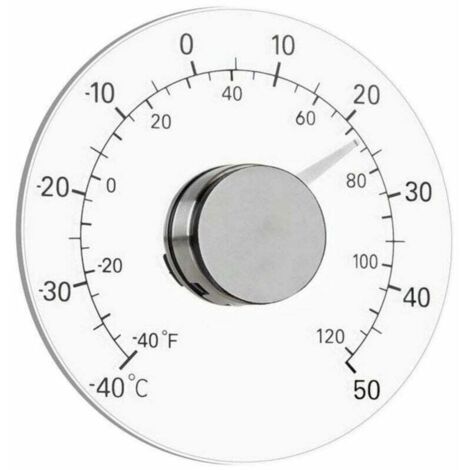 Thermomètre de De Fenêtre pour Extérieur Intérieur, Aucune Pile Requise, Cadran Transparent, ThermomèTre MétéO, Lectures PréCises pour Maison, Bureau, Terrasse