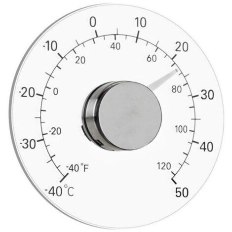 Thermomètre de De Fenêtre pour Extérieur Intérieur, Aucune Pile Requise, Cadran Transparent, ThermomèTre MétéO, Lectures PréCises pour Maison, Bureau, Terrasse