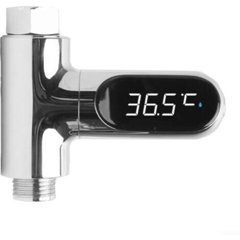Thermomètre de douche numérique à LED, moniteur de température de douche numérique, alimentation intelligente autonome pour douches à main (deuxième génération)