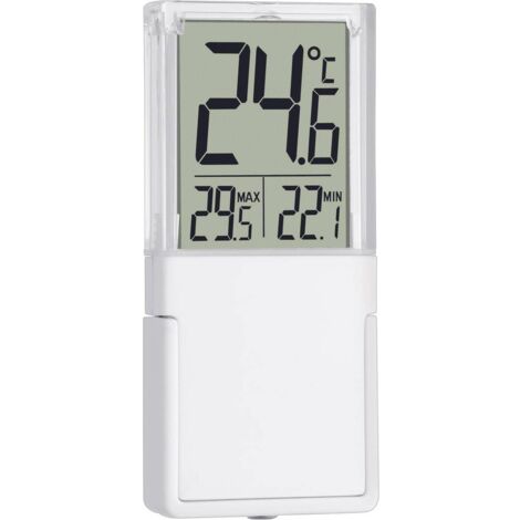 Thermomètre de fenêtre TFA Dostmann Vista blanc