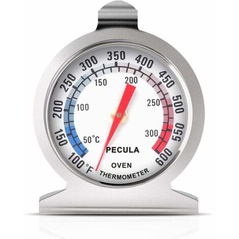 Thermomètre de Four 50-300°C/100-600°F, Four Grill Fry Chef Fumeur Thermomètre à Lecture Instantanée Thermomètre en Acier Inoxydable Cuisine Cuisson Thermomètre