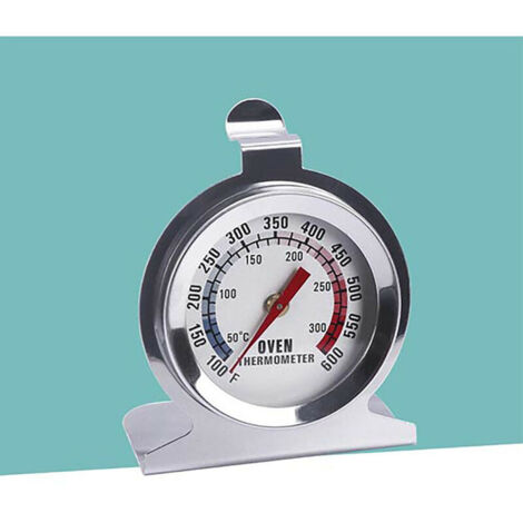 Thermomètre de four en acier inoxydable, résistant aux hautes températures, pour la cuisson, le gril et le four. Thermomètre à aiguille 50-300.,