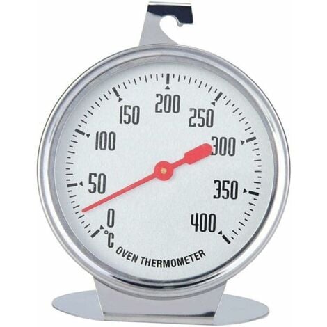 Thermomètre de four en acier inoxydable, thermomètre de cuisson au four 400 degrés pour suspendre ou poser dans le four