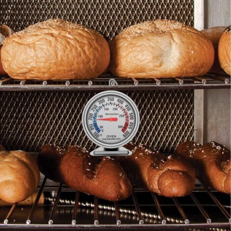 Thermomètre de four simulé en acier inoxydable à grand cadran, convenant aux fours électriques, aux fours à gaz, aux barbecues et aux cuisines.