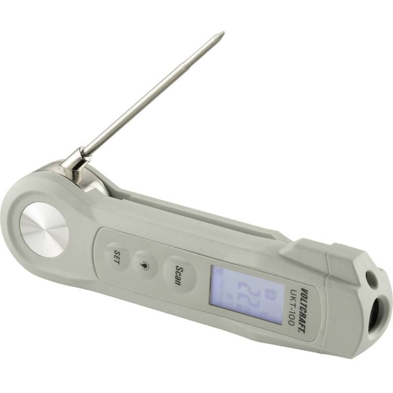 VOLTCRAFT UKT-100 Thermomètre à sonde à piquer Plage de mesure de température -40 à 280 °C lampe de poche LED, mesure I