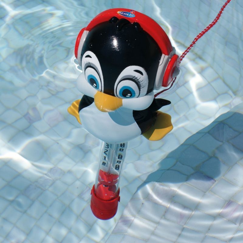 Thermomètre de piscine 30 cm Pingouin par Kerlis Multicolore - Extérieur - Etanche - Multicolore