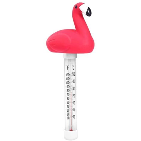 Thermomètre de piscine flottant en forme de tortue flamant rose, grand écran, facile à lire et précis, adapté aux aquariums, spas et aquariums.