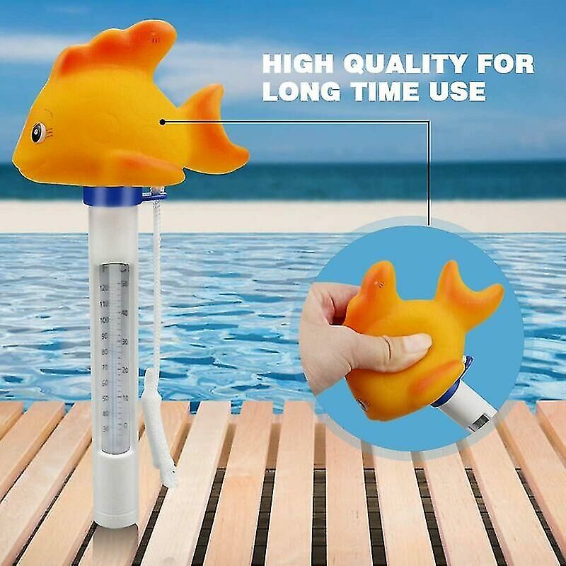 Thermomètre de piscine flottant, thermomètre à eau avec lanière et petit-déjeuner, source chaude, aquarium, jacuzzi, étang à poissons (petite