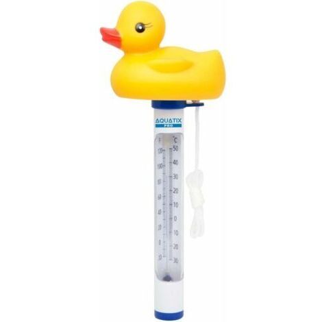 Thermomètre de piscine flottante par thermomètre de température d'eau de canard de haute qualité avec des cordes, résistant à l'écrasement, adapté à toutes les piscines extérieures et intérieures, spa