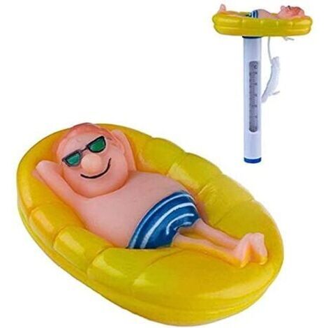 Thermomètre de piscine, grand thermomètre flottant avec cordon, thermomètre pour aquarium, piscines extérieures et intérieures, spas, jacuzzis, aquariums et bassins.