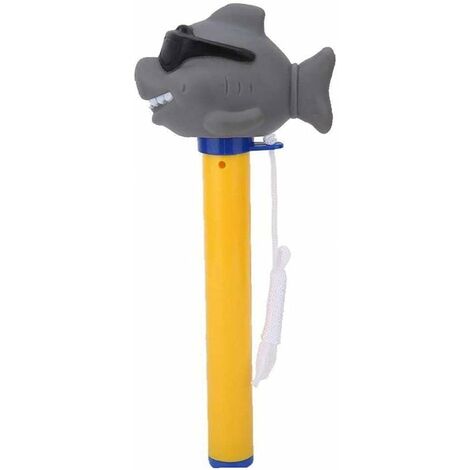 Thermomètre de piscine Indicateur de température forme Cartoon Shark avec chaîne pour piscine Spa bain à remous étang