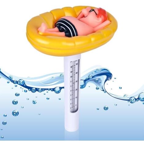 Thermomètre de Piscine - PVC de haute qualité - Flottant - Blanc