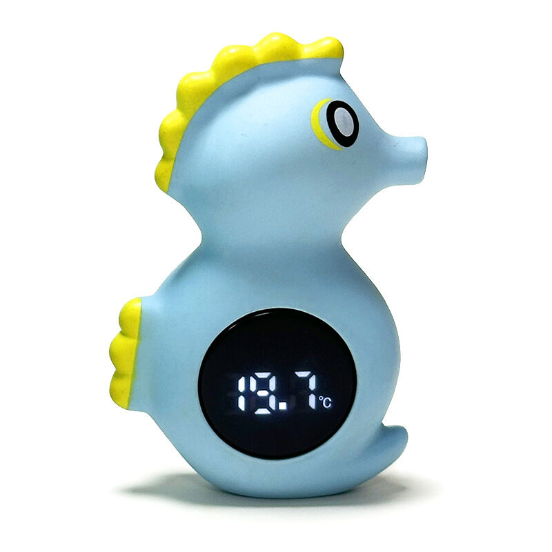 Thermomètre de piscine, thermomètre étanche automatique on / off, jouet flottant pour baignoire, Hippocampe