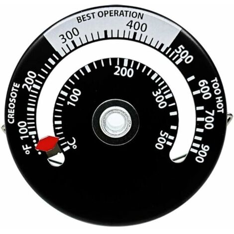 Thermomètre De Poêle Magnétique pour Surface De Poêle Et Conduit De Cheminée Rendement De Température De Combustion Et Optimisation De La Consommation De Carburant(1 pcs)