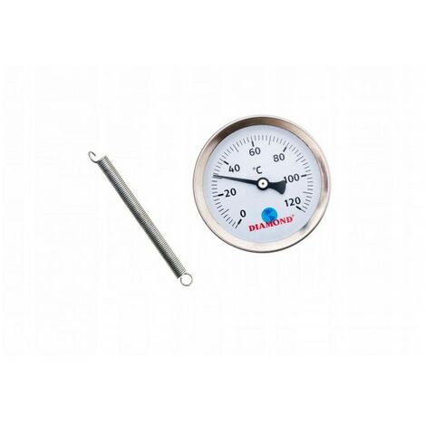 favourall Thermomètre de cheminée, thermomètre magnétique pour poêle à  bois, bûches, tuyau de cheminée, four