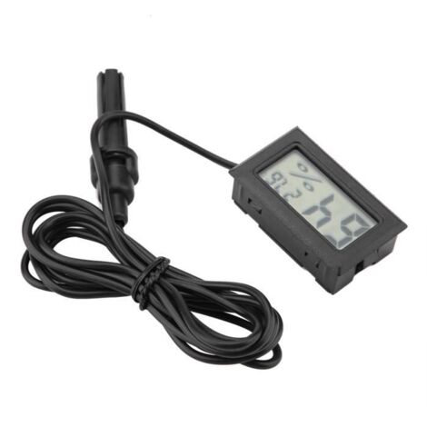 Thermomètre de reptile, moniteur d'humidité intégré pour mini hygromètre de température LCD avec sonde externe