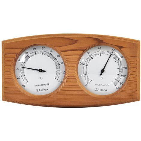 Thermomètre de sauna 2 en 1 bois thermo hygromètre thermomètre hygromètre vap sauna accessoire