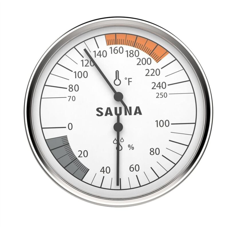 Tlily - Thermomètre de Sauna 2-En-1 Fahrenheit Hygromètre pour Salle Sauna, Moniteur Température D'Humidité Intérieure