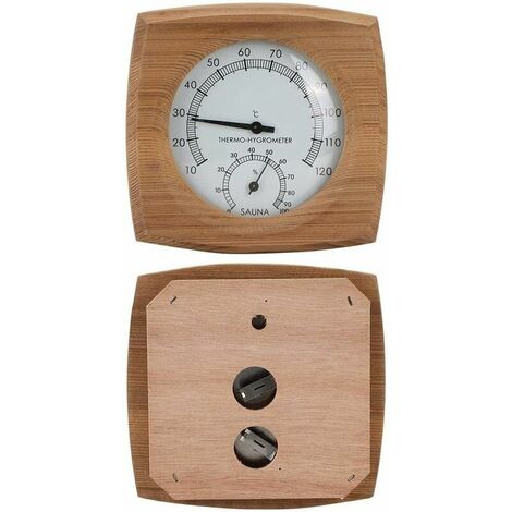 Thermomètre de sauna, thermomètre de sauna en bois, thermomètre mural, thermomètre à vapeur humide
