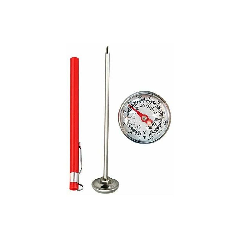 Trimec - Thermomètre de sol écologique mesurant la température en acier inoxydable pour usage alimentaire étanche