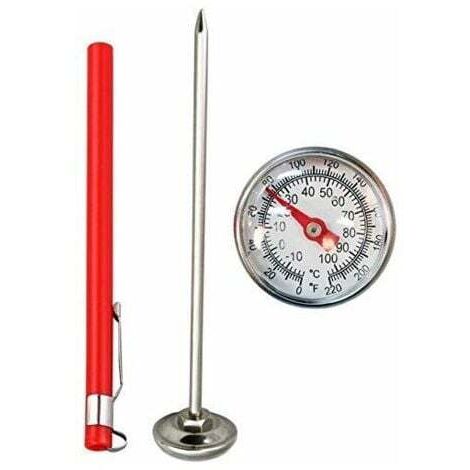 Thermomètre de sol écologique mesurant la température en acier inoxydable pour usage alimentaire étanche