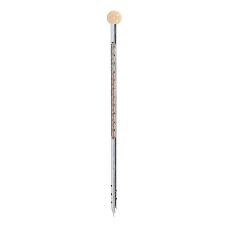 Ac-deco - Thermomètre de sol en fer - Gris - d 2,5 x h 34,7 cm - Livraison gratuite