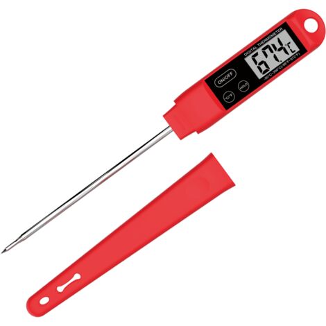 Thermomètre de sonde d'affichage numérique électronique de Triomphe pour mesurer rapidement la température du thermomètre grill, ± 1 (1,8) à 0 200 Autre ± 2 ℃ (3.6) rouge
