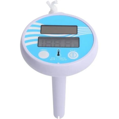 Thermomètre D'Eau De Piscine Flottante Affichage Lcd Température Facile À Lire Natation Charge Solaire Électronique Pour Spa