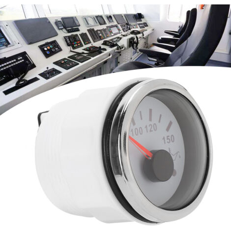 Thermomètre d'huile 52mm avec alarme intelligente, en acier inoxydable 316 pour voiture et bateau, blanc