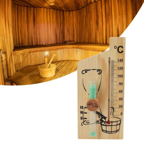 Thermomètre D'Hygrométrie Et De Température Pour Sauna En Bois Massif À Double Affichage Mural -AUTRES