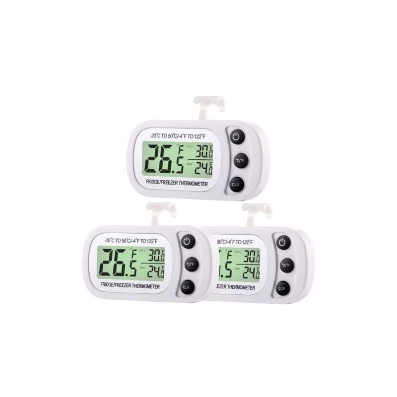 Crea - Thermomètre Digital de Réfrigérateur Congélateur Thermomètre de Salle de Réfrigérateur Thermomètre de Température du Refroidisseur Étanche