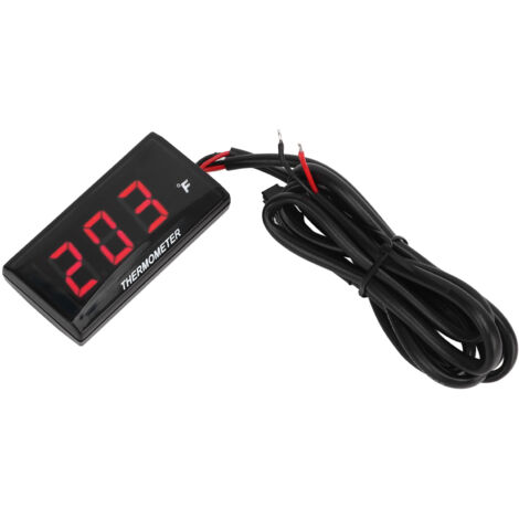 Thermomètre Digital de Température d'Eau pour Moto LCD Ultra Slim DC 12V avec Adaptateur 18mm