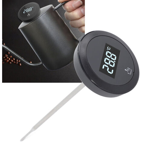 Thermomètre Digital Tactile IP65 avec Sonde Inox de 12cm pour Liquides (Café, Lait)