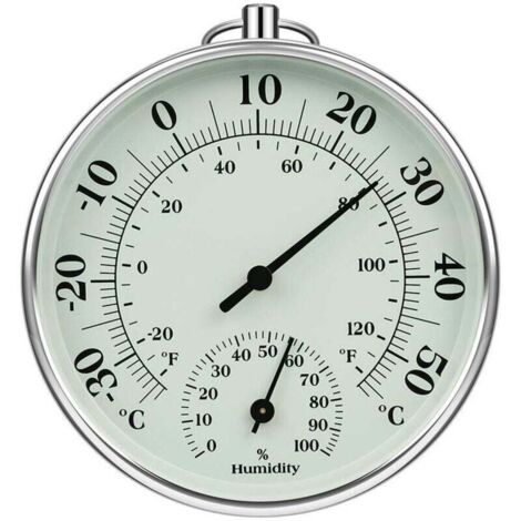 Thermomètre d'intérieur et d'extérieur 10 cm avec thermomètre d'humidité à l'intérieur et à l'extérieur Température de l'air pour moniteur climatisation Humidity Thermomètre Gauge Indicateurs