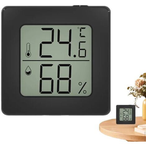Thermomètre d'intérieur, hygromètre numérique, hygromètre, thermomètre pour la maison, moniteur de température et d'humidité pour serre, cave, noir