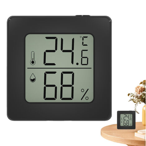 Thermomètre d'intérieur, hygromètre numérique, hygromètre, thermomètre pour la maison, moniteur de température et d'humidité pour serre, cave, noir