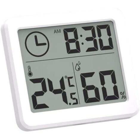 Thermomètre d'intérieur thermomètre hygromètre numérique LCD C/F thermohygromètre réveil-10-70C
