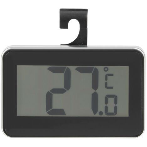 Thermomètre électronique étanche haute précision pour réfrigérateur et congélateur, couleur noire