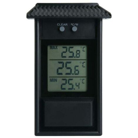 Thermomètre Électronique Extérieur Thermomètre Extérieur Thermohygromètre Électronique Étanche Réfrigérateur Thermomètre Taille Température Valeur Mémoire Fonction 13.2x8x3 (Cm) Noir 1pc