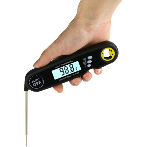 Thermomètre électronique pliable et étanche (lot de 1), pour la cuisine et les aliments, avec sonde pour barbecue.-AquaForge