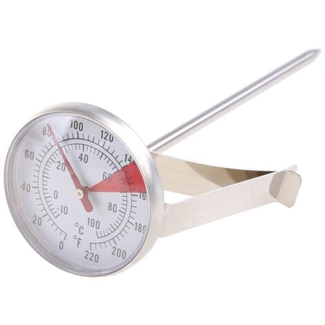 Thermomètre en acier inoxydable pour four, grill, sonde pour lait et viande, 100 °C-AquaForge