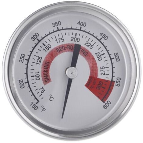 Thermomètre en acier inoxydable, thermomètre bimétallique Thermomètre industriel 300 degrés Celsius, tuyau de chaudière