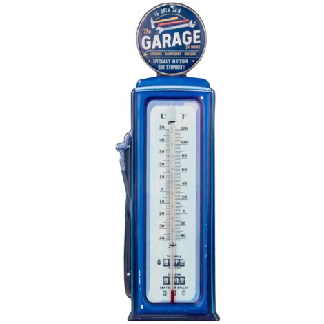 Thermomètre en étain Vintage, décoration murale de Style rétro, accessoire décoratif, 48cm