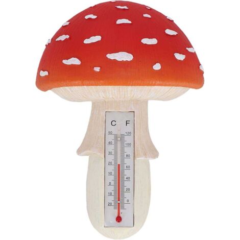 Thermomètre en résine Amanite
