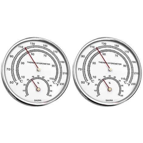 Thermomètre et hygromètre 2 en 1 pour sauna et hôtel.